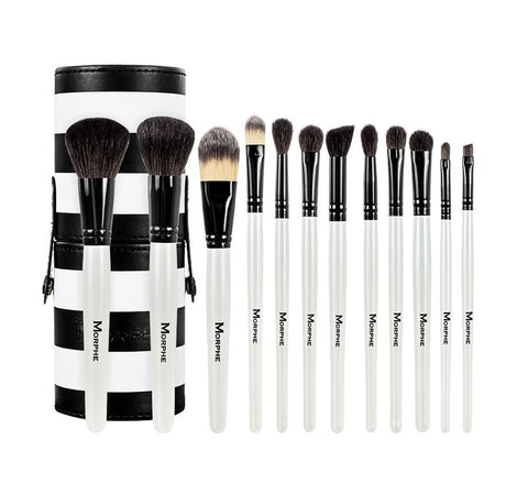 SET 706 - 12 PIECE BLACK AND WHITE TRAVEL SET